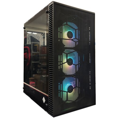 Ig Max Kuci&amp;scaron;te X3804-A06 GIANT MESH, E-ATX, ventilator RGB 3x 120mm, 3xUSB, audio panel Slike