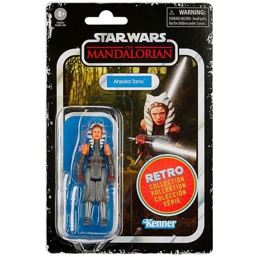 Star Wars Retro Collection Ahsoka Tano Toy 9,5 cm-lestvica Mandalorian zbirateljska akcijska figura, igrače za otroke, stare 4 in več kot več, Multicolor, F4459, (20838028)