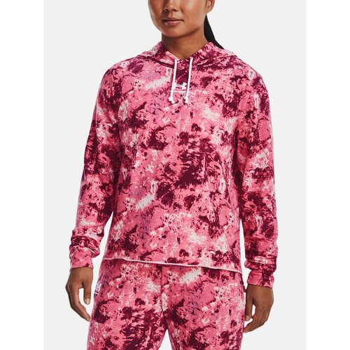 Under Armour Sweatshirt Rival Terry Print Hoodie-PNK - Women Slike
