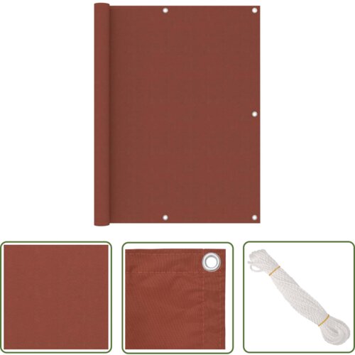  The Living Store Balkonsko platno terakota 120x500 cm oksford blago - Balkonsko Platno, (21743391) Slike