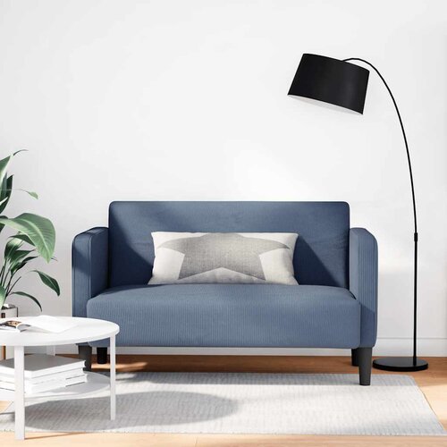 SOFA za dvije osobe plava 109 cm samt tkanina Slike