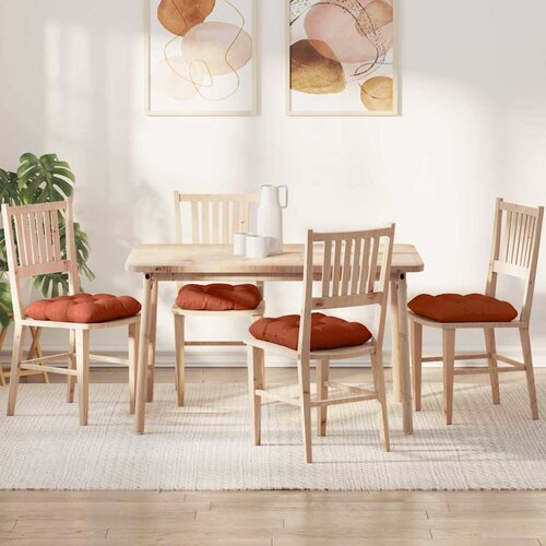 VidaXL jastučići za sjedenje 4 pcs crvena narančasta 45 x 45 cm Slike