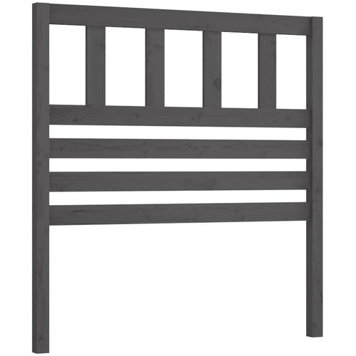  Uzglavlje za krevet sivo 81 x 4 x 100 cm od masivne borovine Slike