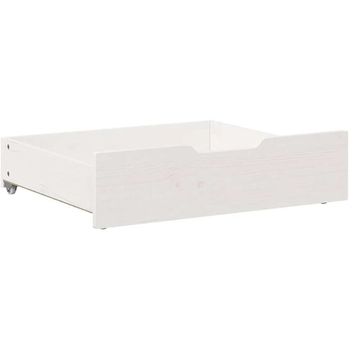 VidaXL Ladice ispod kreveta 2 kom bijele 75x55x16 cm od borovine Slike