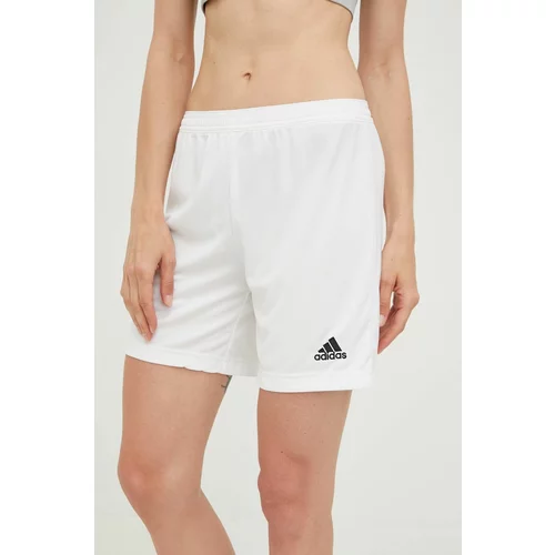 Adidas Kratke hlače za trening Entrada 22 za žene, boja: bijela, glatki materijal, visoki struk