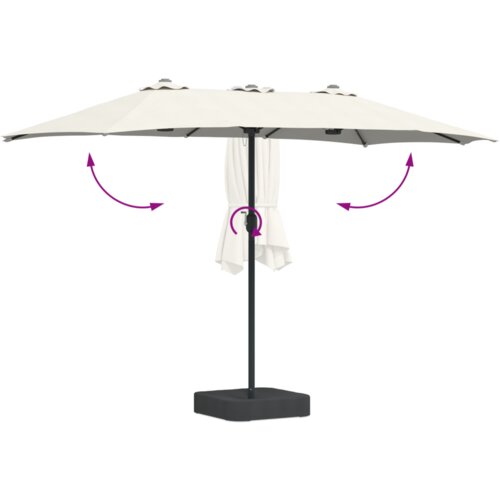 vidaXL Vrtni suncobran Pijesak 385 x 209 x 244 cm tkanina Cijene