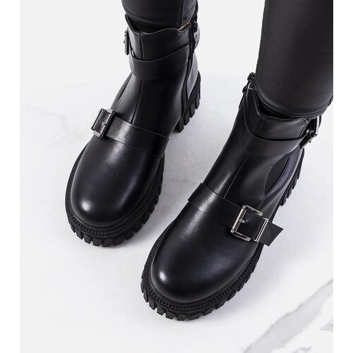 D/CEO Black patent leather insulated boots Campi Cene