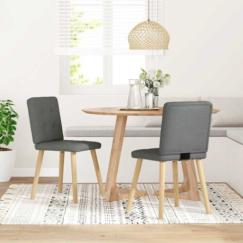 Maison Chic Jedilni stoli - Vzorci stoli 2 kosa temno sivo blago A549, (22032492) Cene