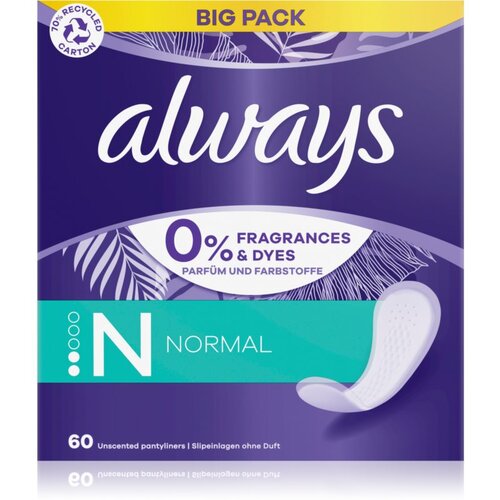Always Daily Fresh Normal dnevni vložki brez dišav 60 kos Cene