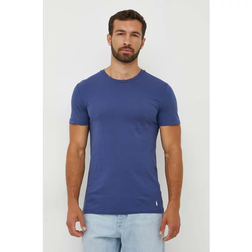 Polo Ralph Lauren Bombažna kratka majica 3-pack mornarsko modra barva
