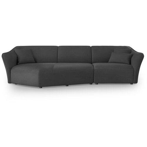 Cosmopolitan Design Tamno siva kutna garnitura od boucl&amp;eacute; tkanine Tokyo &amp;ndash; Slike