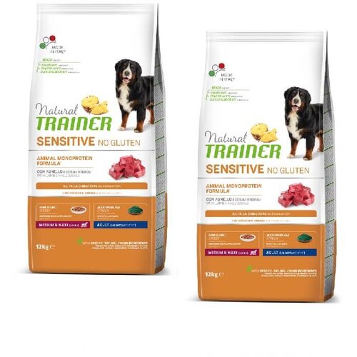 Natural Trainer Sensitive No Gluten Adult Medium/Maxi - ovca 2 x 12 kg Cene
