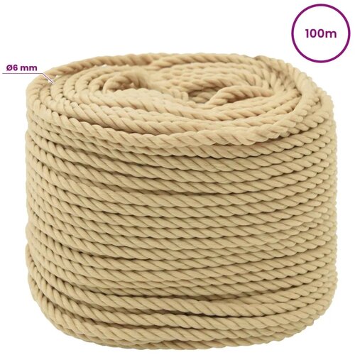  Vi&amp;scaron;enamjensko pomoćno uže 6 mm 100 m Prirodna PP - Prirodna 6 mm 100 m Slike