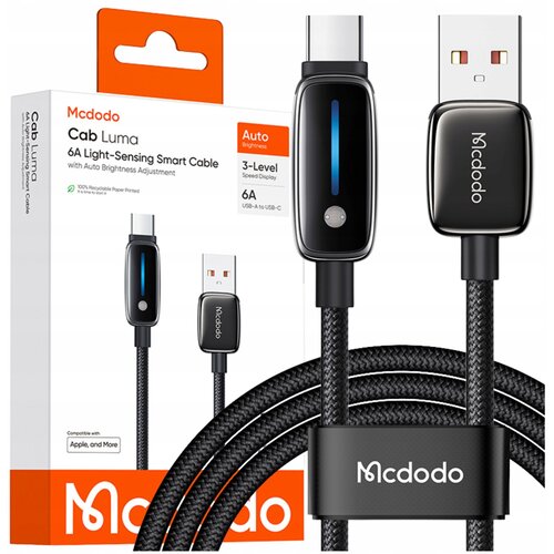McDodo POLNILNI KABEL USB-A USB-C HITRO POLNJENJE ZA IPHONE TYPE C 1M LED, (5000259877) Cene