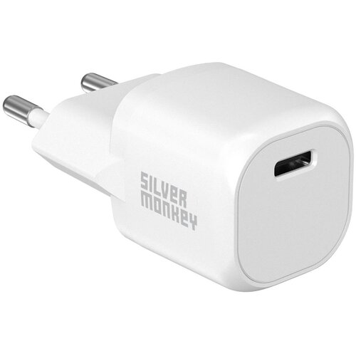 SILVER MONKEY Mini USB-C 20W PD omrežni polnilec, bel, (21580884) Slike