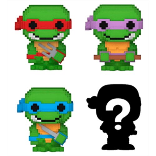 Funko Bitty Pop! Najstni&scaron;ke mutantne želve Ninja - 8 -bitni Raphael, 8 -bitni Donatello, 8 -bitni Leonardo in Ministična Mini SIME SIME - 0,9 palca (2,2 cm) - TMNT Collectable - Ideja za dar, (21238734) Cene