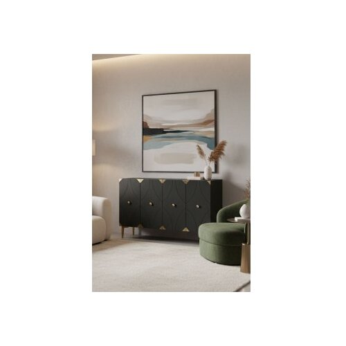 Hanah home konzola alfa 120 anthracite gold Cene