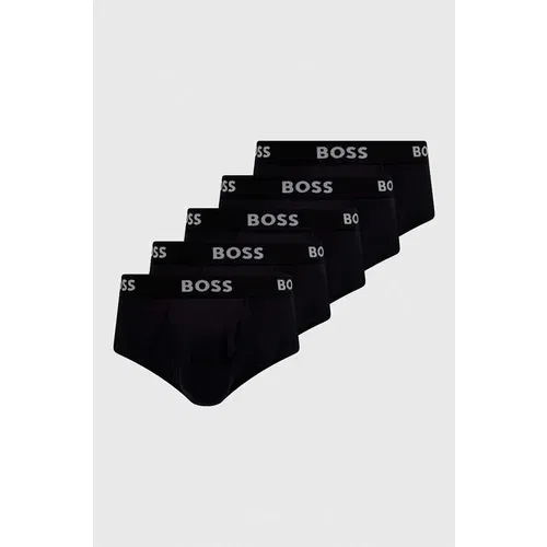 Boss Bombažne spodnjice 5-pack črna barva
