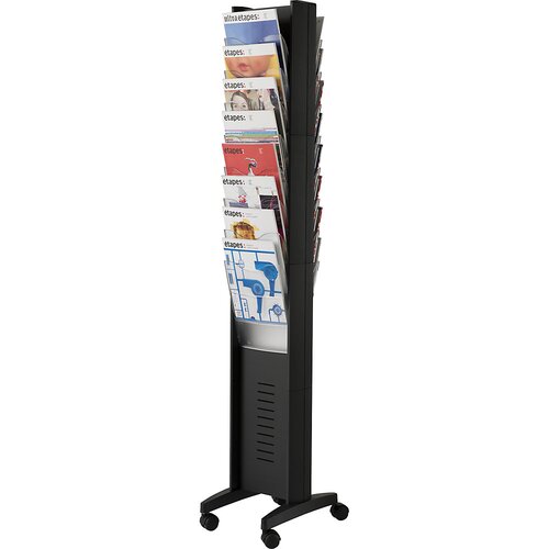 Paperflow Stojalo za prospekte, pomično, 16 predelkov, VxŠxG 1675 x 300 x 385 mm, črno Cene