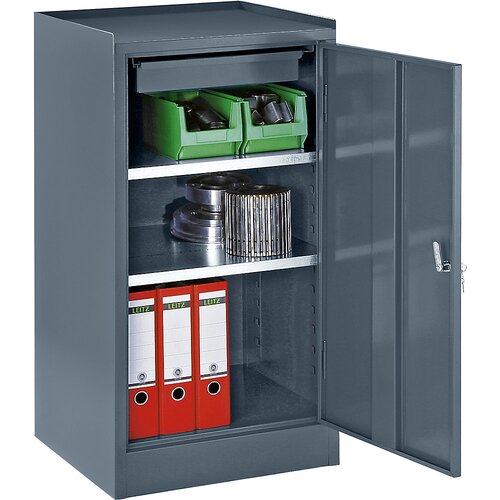 Eurokraft basic omara za orodje, 1 predal, 2 polici, vx&amp;scaron;xg 1000 x 500 x 500 mm, modro siva ral 7031 Slike