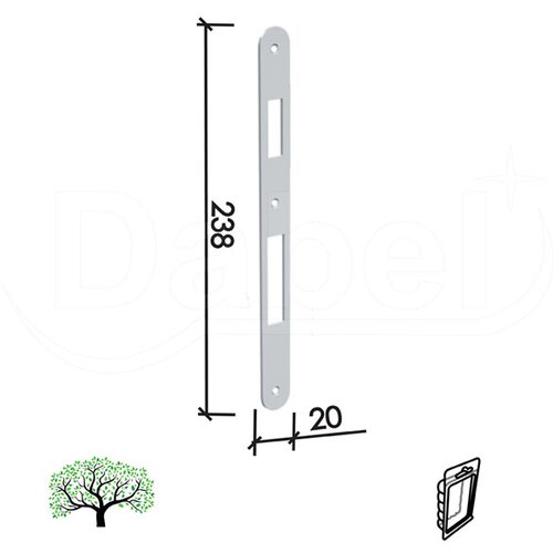 Dabel prihvatnik za bravu pr2040 hr 20x238 mm dp1 Cene