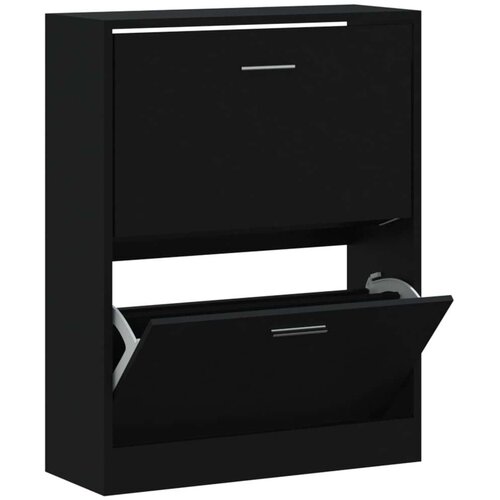 VidaXL ormarić za cipele crni 63 x 24 x 81 cm od konstruiranog drva Slike