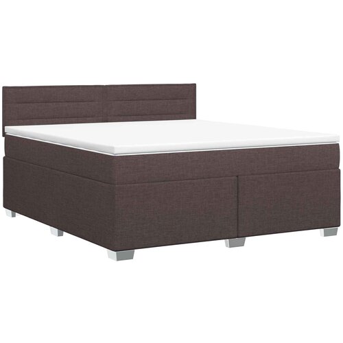  Boxspring krevet s madracem Tamno smeđa 160 x 200 cm Tkanina Slike