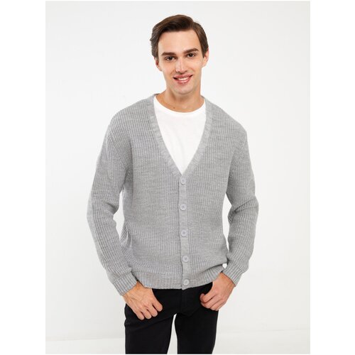 LC Waikiki Standard Fit V-Neck Men's Knitwear Cardigan Slike