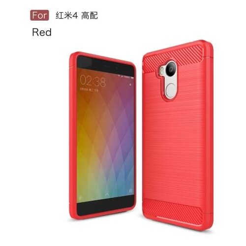 XIAOMI REDMI 4 tpu navlaka, crvena, carbon fiber tekstura Cijene