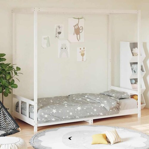  Okvir za dječji krevet bijeli 90 x 190 cm od masivne borovine Cijene