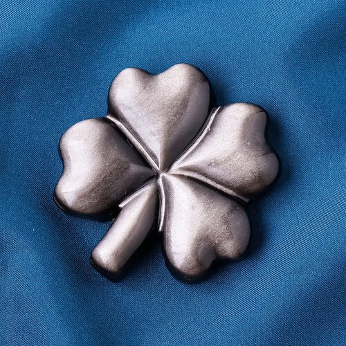 INF Obsidian Crystal Clover - Okras iz naravnega kamna Silver, (21741359) Cene