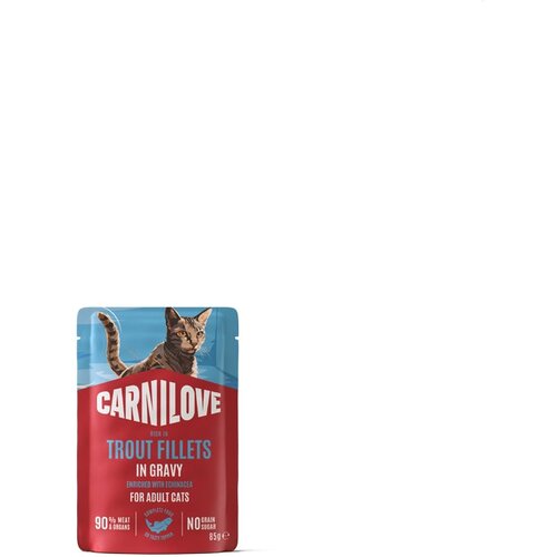 Carnilove Cat Adult vrečka, ko&scaron;čki v omaki - puran in postrv - 85 g 85 g Cene