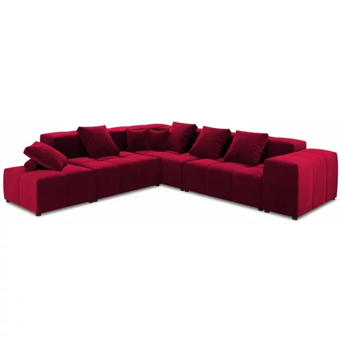 Cosmopolitan Design Rdeč žametni kotni kavč (obojestranski) Rome Velvet - Cosmopolitan Design