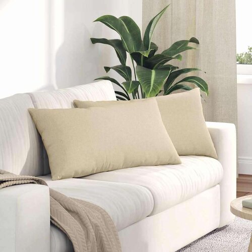 vidaXL jastučići za sofu 2 pcs krema 80 x 40 cm tkanina Cijene