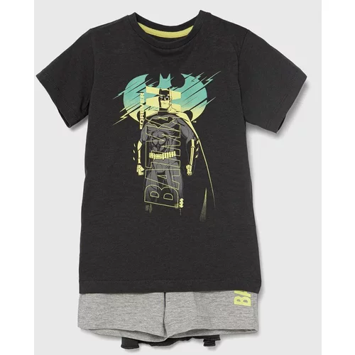 Zippy Dječja pamučna pidžama x Warner Bros boja: siva, s uzorkom