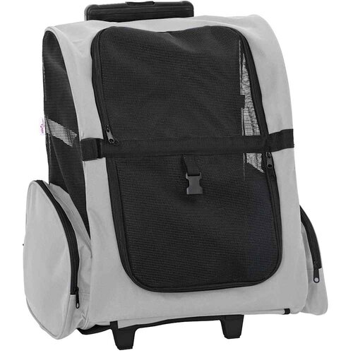 vidaXL Kolica za kućne ljubimce 3-u-1 Dizajn Siva 48x32x57 cm Oxford tkanina Cijene