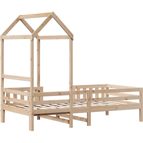  Okvir kreveta s krovom 75x190 cm masivna borovina Slike
