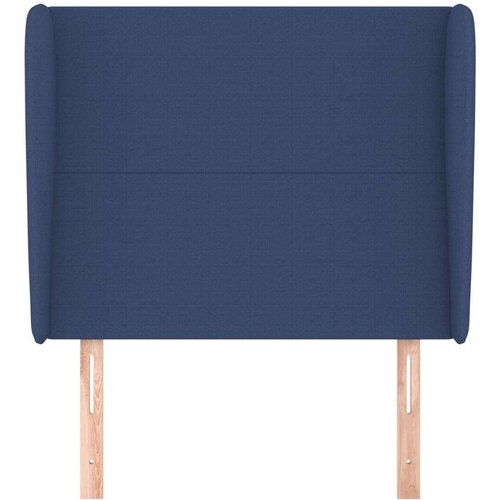  Uzglavlje s u&amp;scaron;ima plavi 103x23x118/128 cm od tkanine Slike