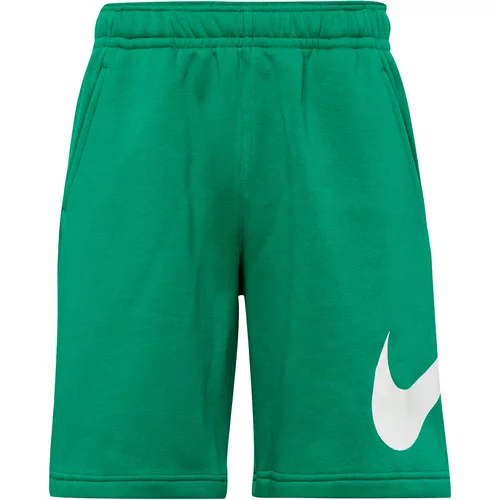 Nike Sportswear Hlače 'CLUB' smaragd / bela