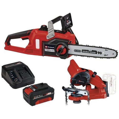 Einhell aku set lančana testera fortexxa 18/30, power-x-change 18V 4.0 ah + oštrač lanaca ge-cs 18Li Cene