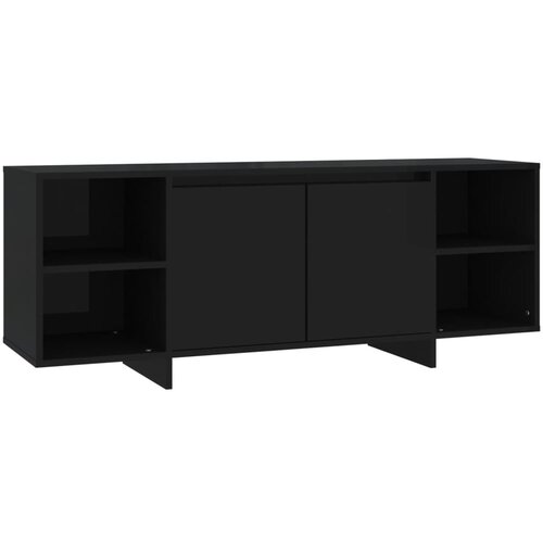 Maison Chic TV omarica - TV enota - Televizijska omarica črna 130x35x50 cm iverna plo&amp;scaron;ča, (21700743) Slike