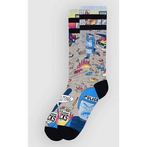American Socks Mayhem - Mid High Socks beige / blue Cene