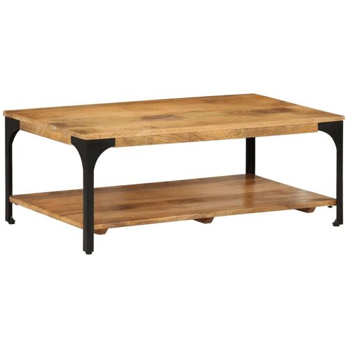  Stolić za kavu 2 razine 100x55x38 cm masivno drvo manga i čelik Cijene