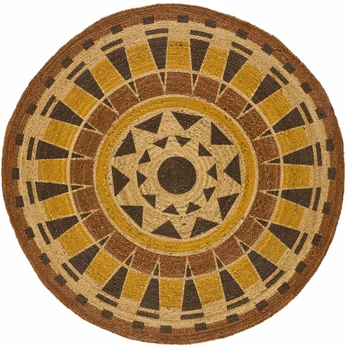 Universal Oranžna okrogla preproga ø 90 cm Tonga - Universal
