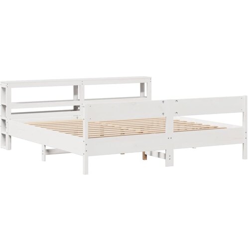 vidaXL Okvir kreveta bez madraca bijeli 180x200 cm od masivne borovine Cene
