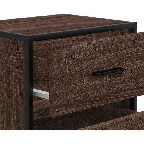  Zidni noćni ormarići 2 kom smeđi hrast 40x31x39,5 cm Smeđa Slike