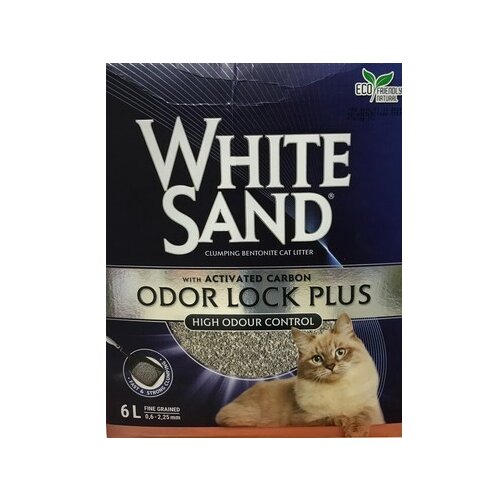 White Sand cat odor lock plus grudvajući posip 6l Slike