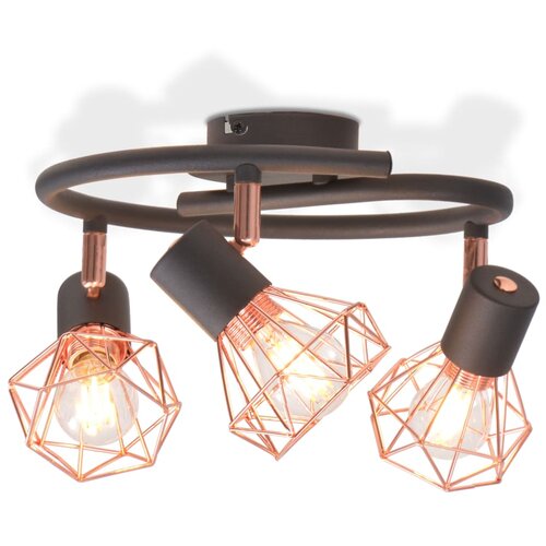 The Living Store Stropna svetilka s 3 LED žarnicami z žarilno nitko 12 W - Stropna Luč, (21383347) Slike