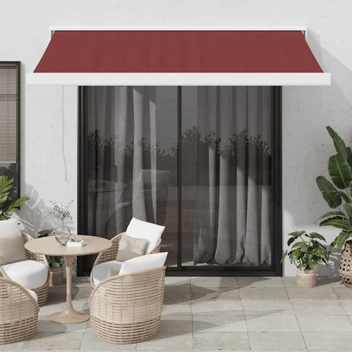 vidaXL Tenda na automatsko uvlačenje bordo 300 x 250 cm