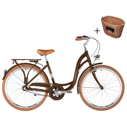  BICIKL KENZEL BELLISSIMA CLASSIC 26" gradski bicikl - Smeđa - 26" Cene